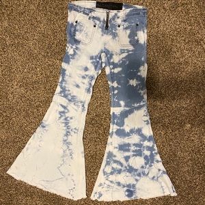 One Teaspoon Bleach Ziggy Bells Super Flare Jeans